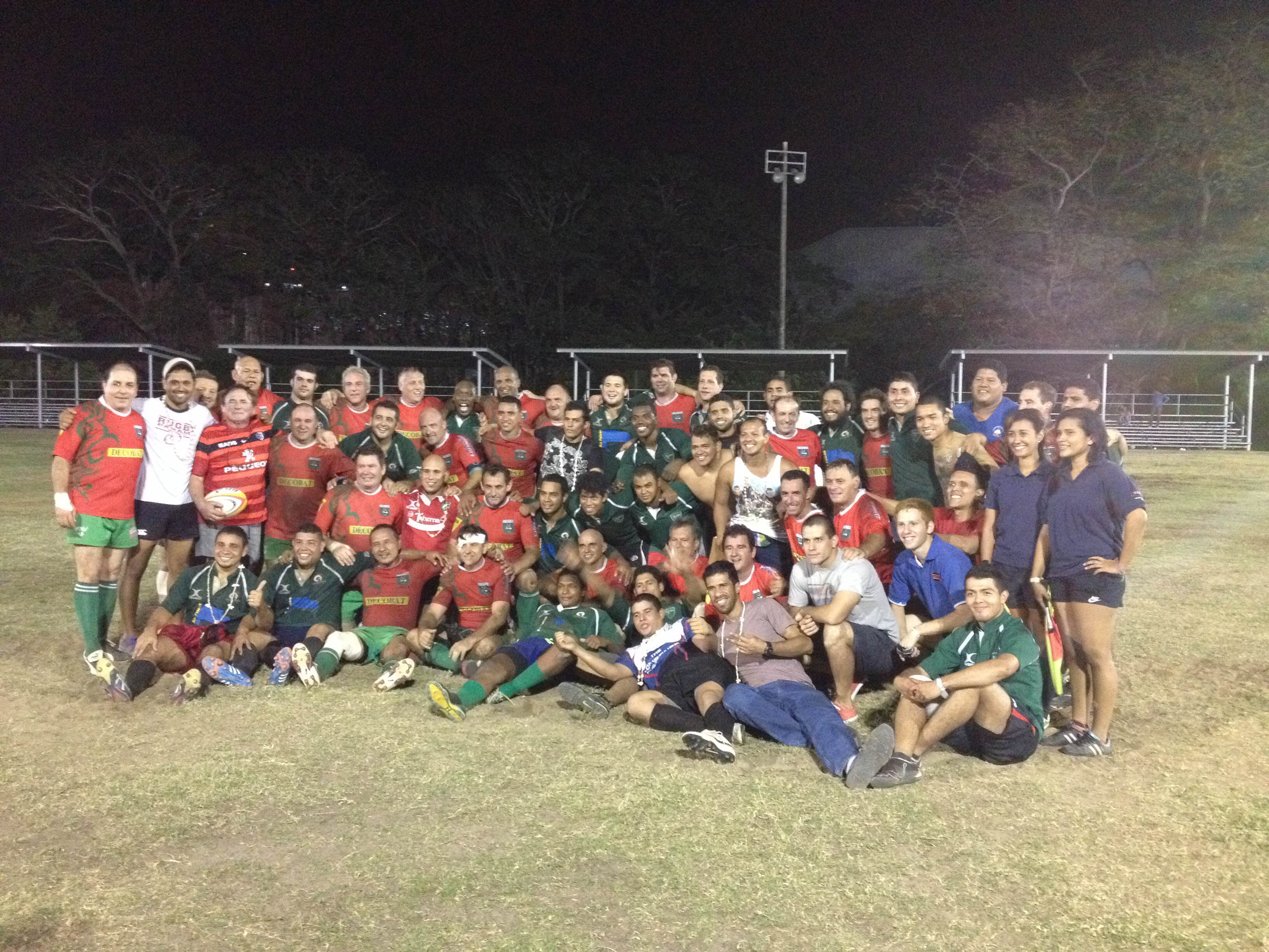 La Unión Panameña de Rugby y veteranos de Tahití, disputaron un partido ameno y de aprendizaje